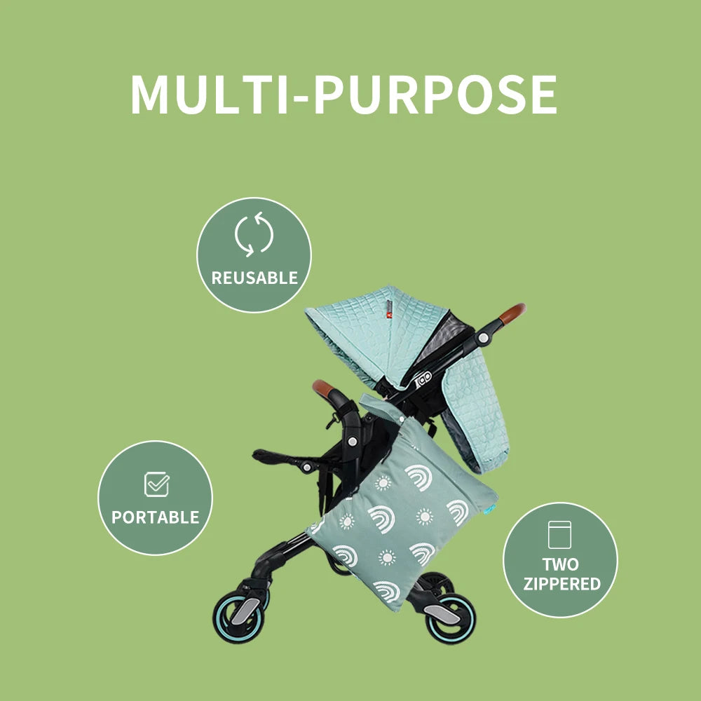 LITTLE ONE_ Wetbag For Baby Diapers Nappies Waterproof Reusable Diaper Bag With Two Zipper 30cmx40cm