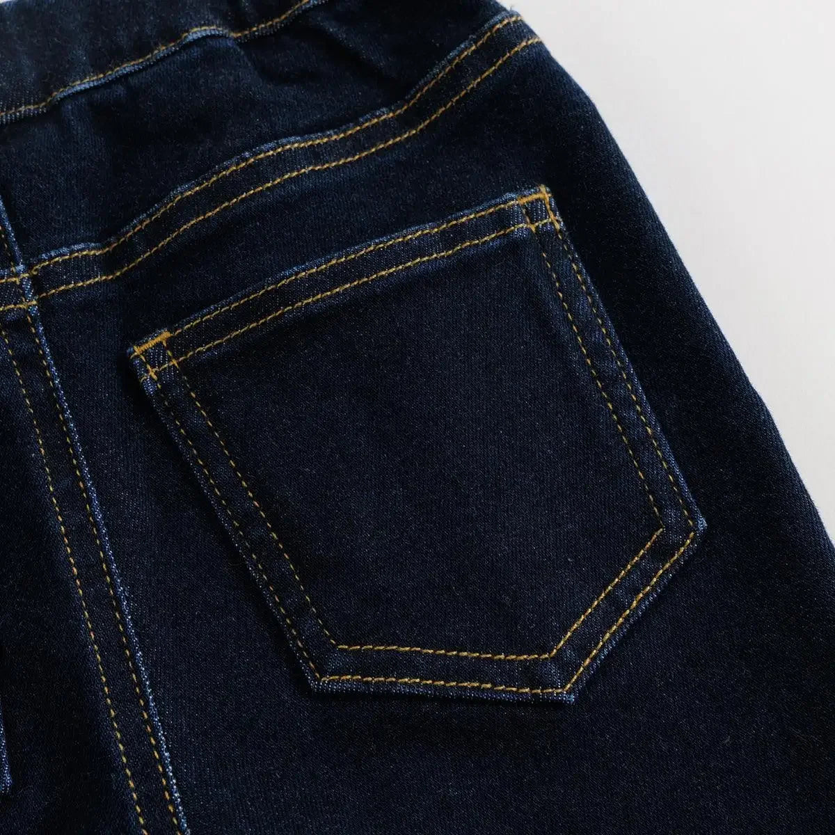MARY_ Girls Slim Stretch Denim Flared Pants