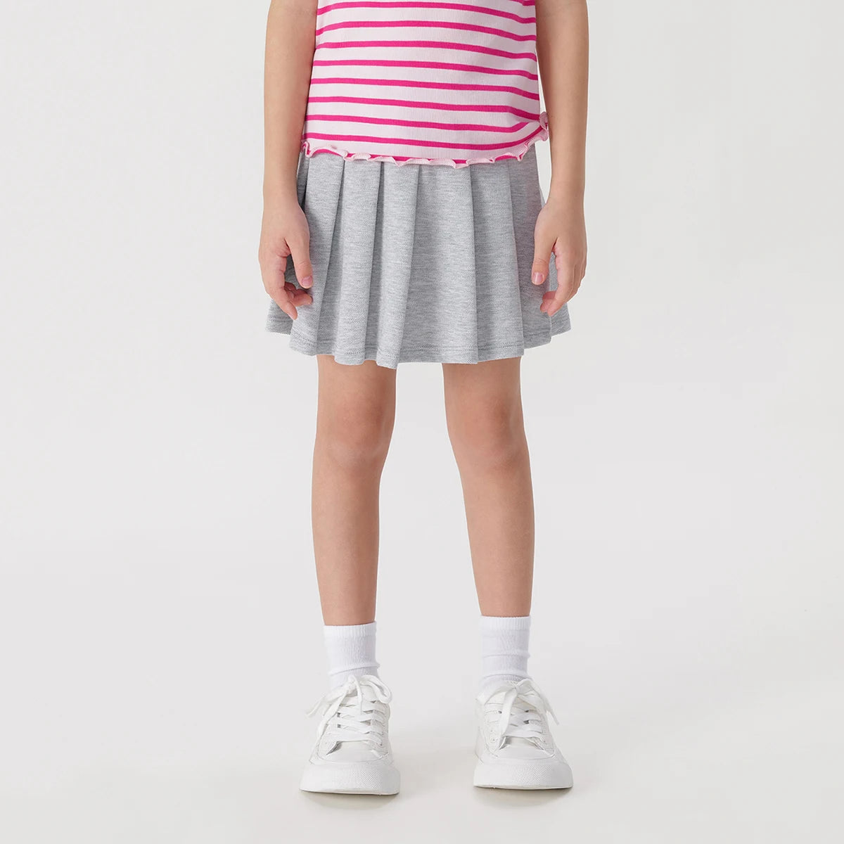 JOY_ Girls Collegiate Pleated Skirt for Summer
