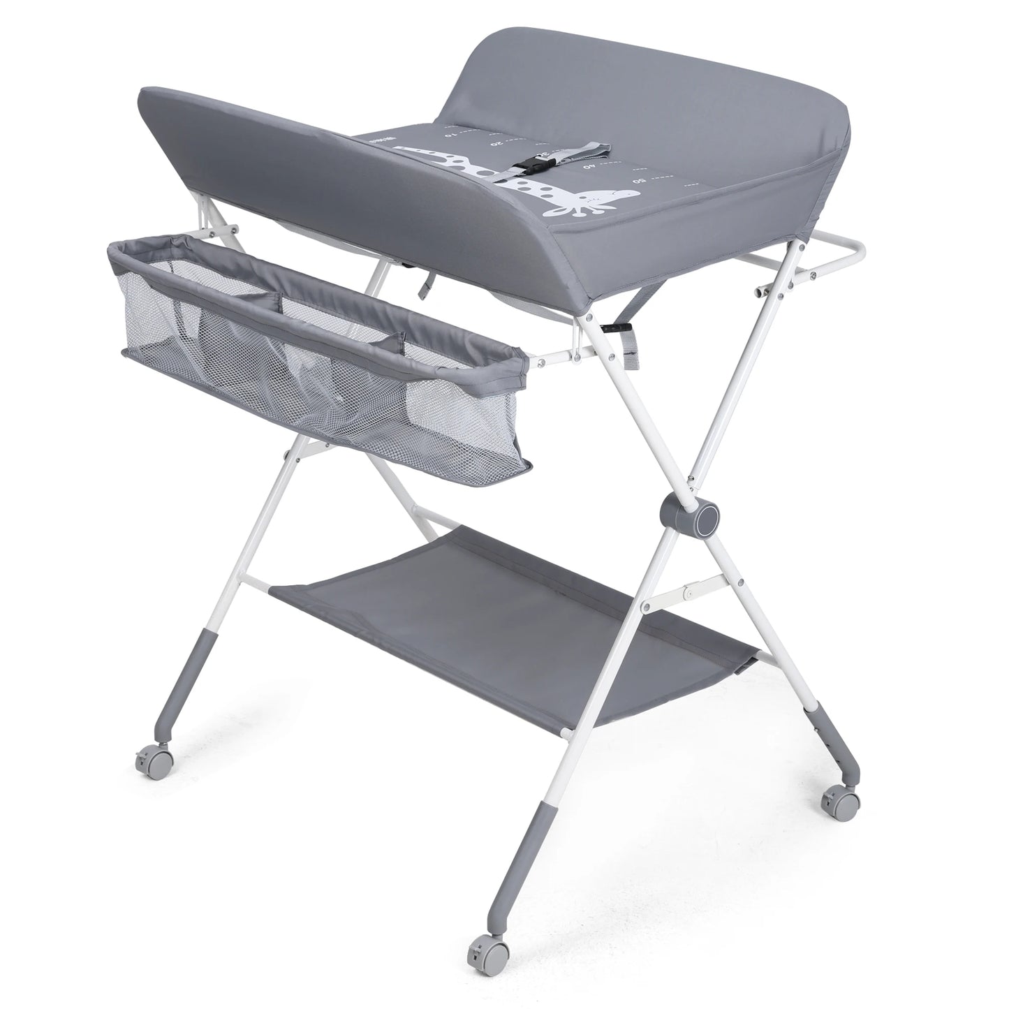 Joy _Portable Baby Changing Table with Wheels, Foldable Changing Station, Waterproof Height Adjustable Changing Table