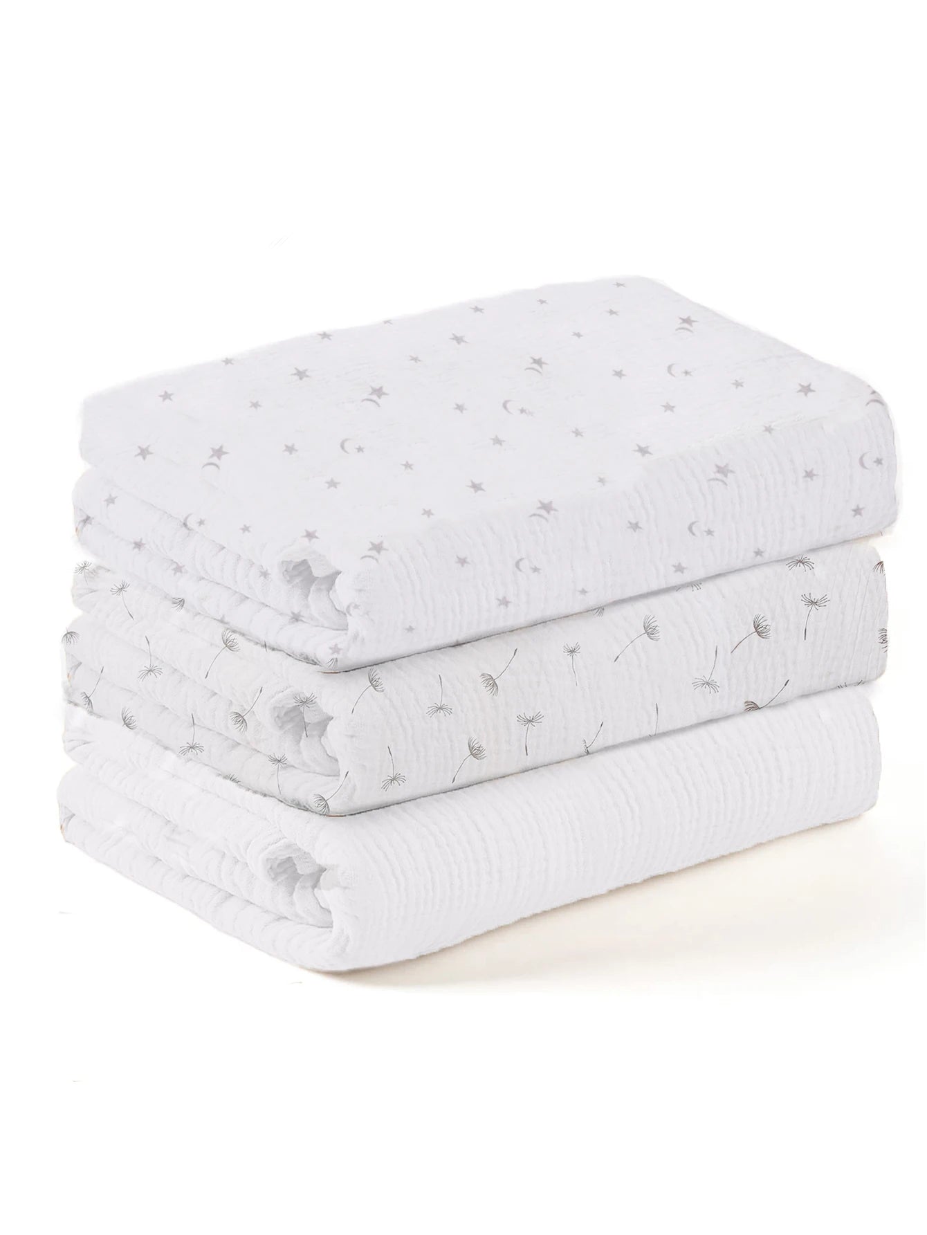 Bird_3PCS/set Soft Breathable Newborn Baby Receiving Blanket