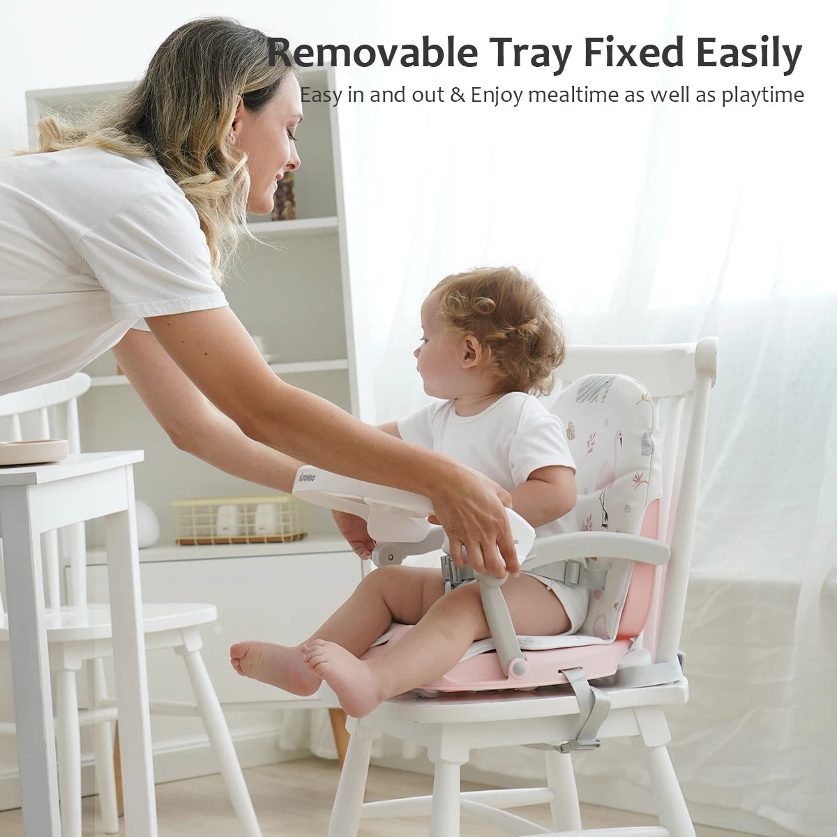 Bird _Baby Booster Seat for Dining Table with Removable Tray & Cushion