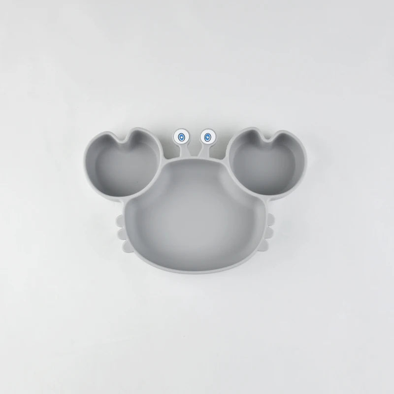 little one _Baby Safe Silicone Dining Plate Suction Cartoon Children Dishes