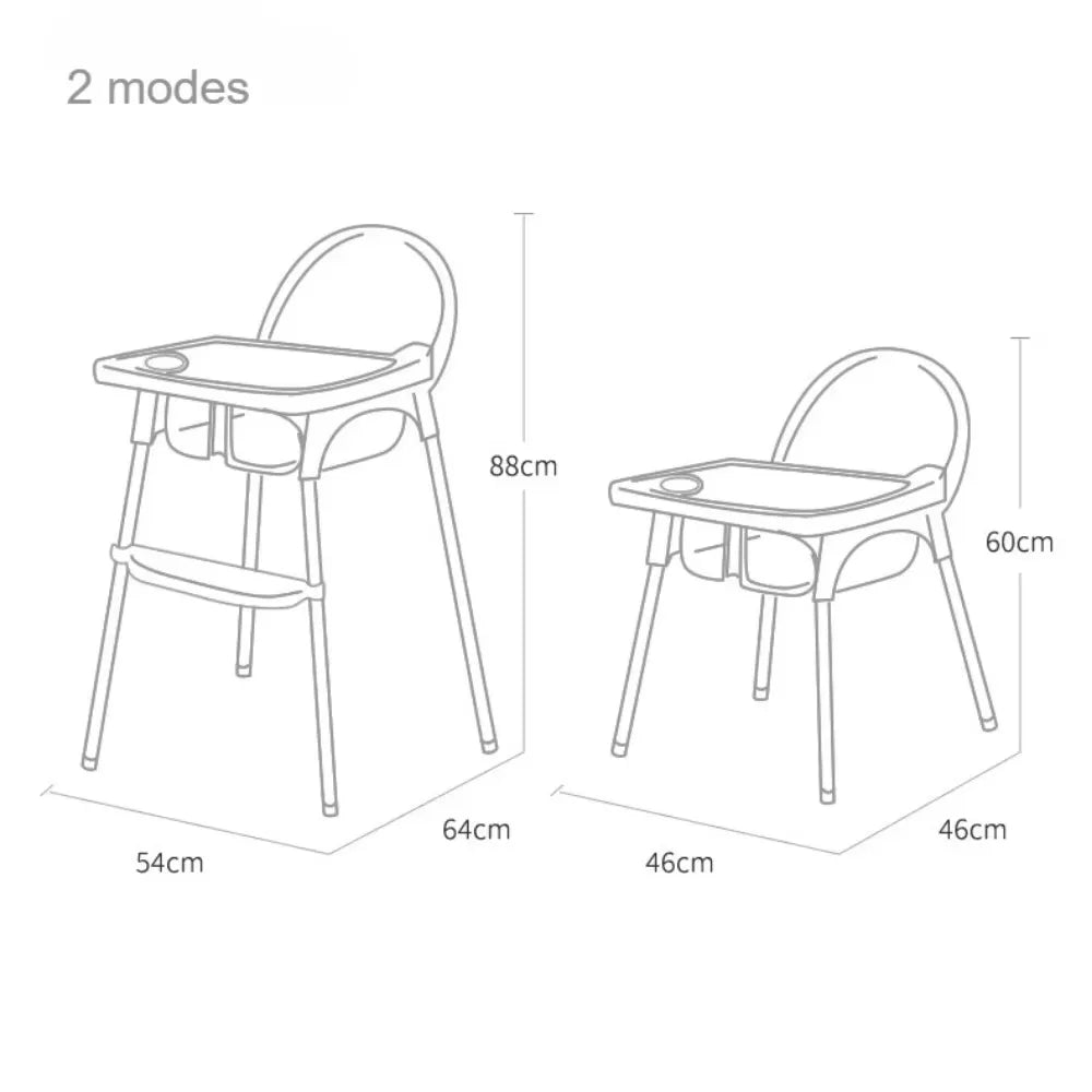Lovely kid _Baby High Chair Adjustable Height Children Feeding Chairs with Removable