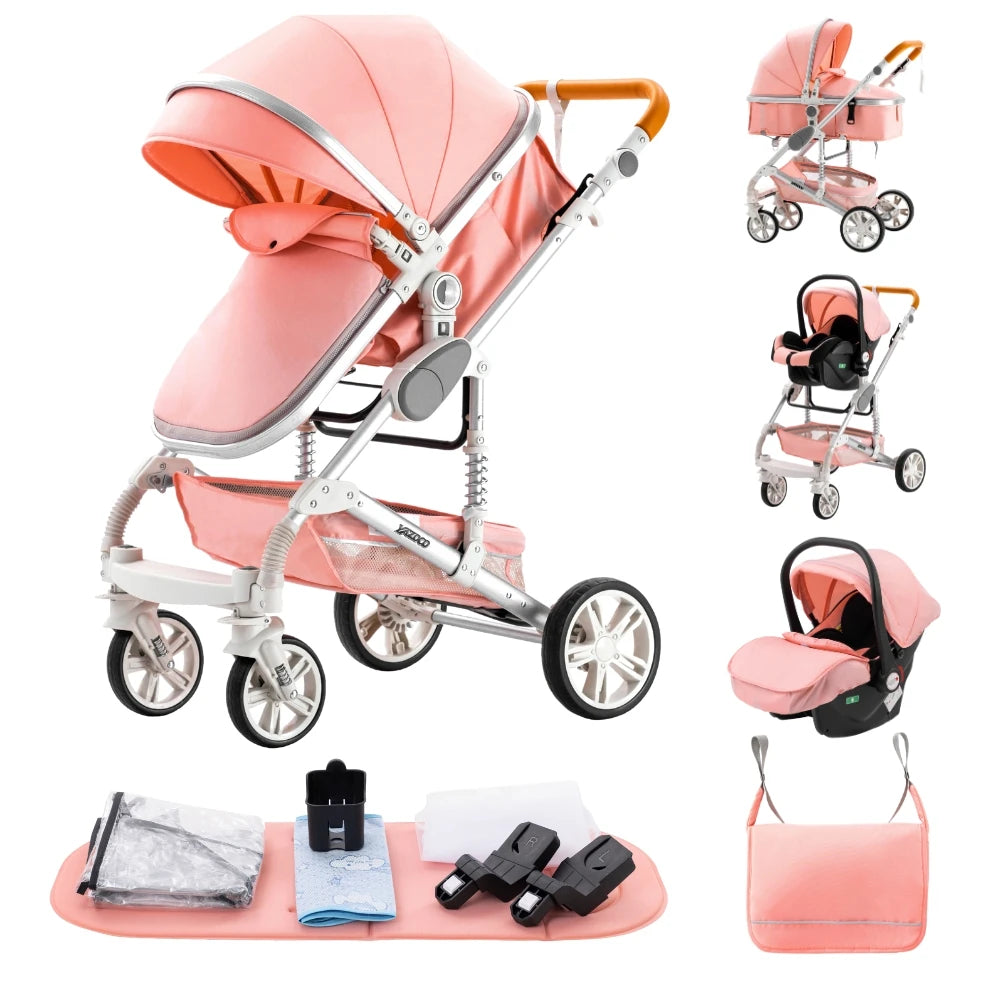 Bird _Luxurious 3 in 1 Baby Stroller Portable Travel Baby Carriage