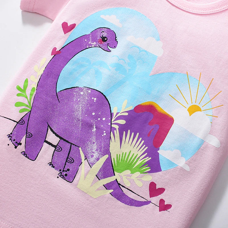 Little kid_ Children's Clothing 3PCS  Summer y Girls  T Shirts 2-7 Years
