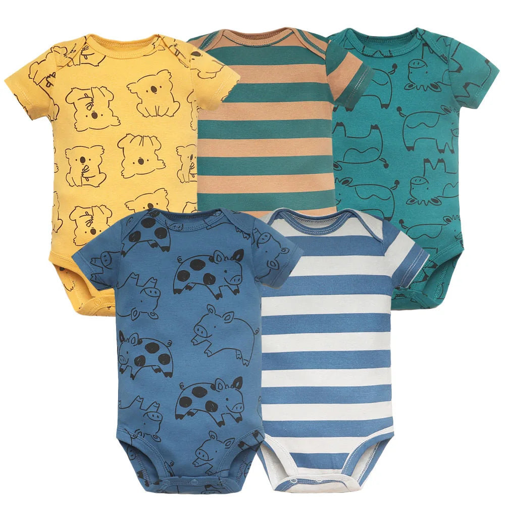 5PCS/Lot Newborn 100% Cotton Baby Boy &Girl