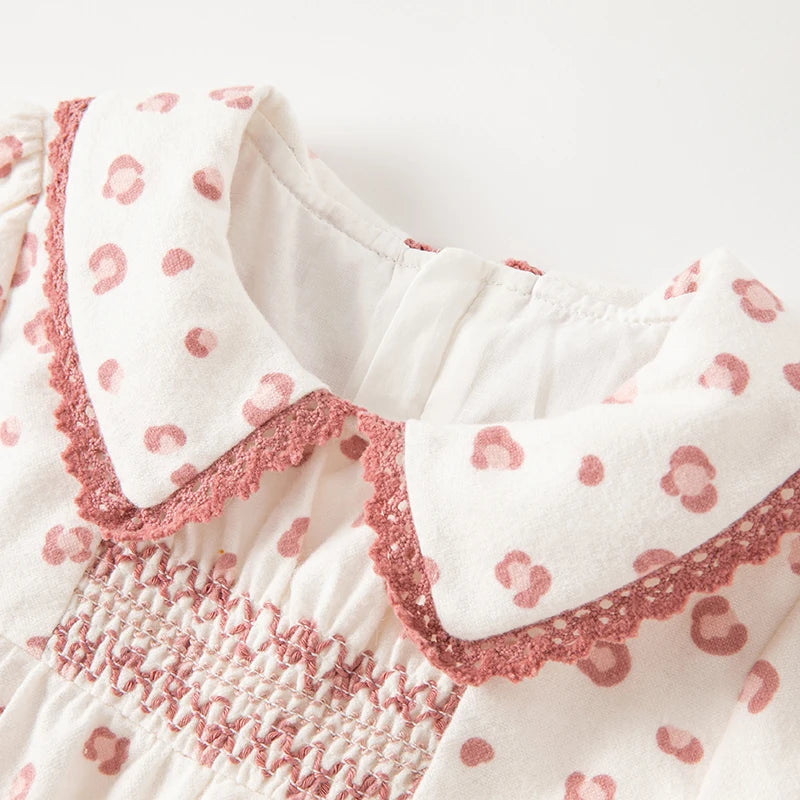 Flowry_ Pink Leopard Print Girls Blouse + Pants