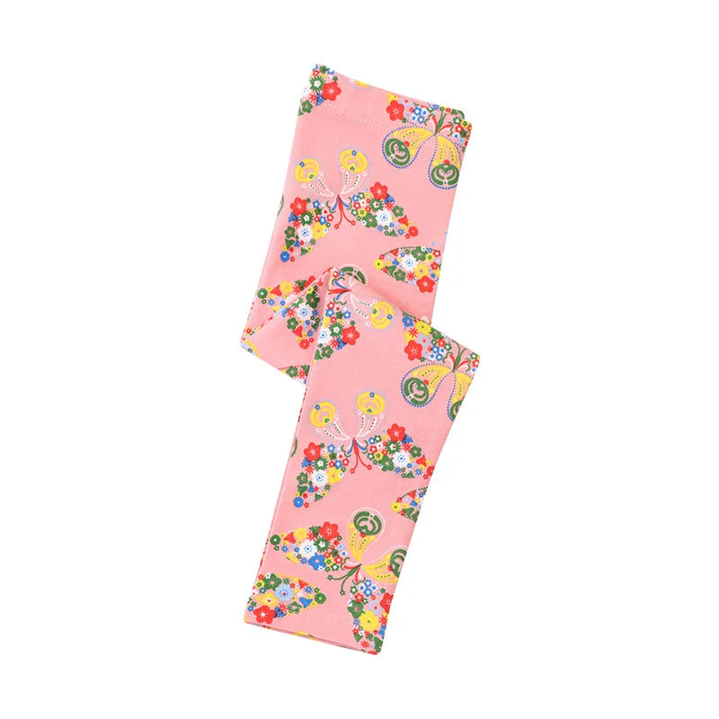 Joy_ Baby Girls Unicorn Cartoon Pencil Pants Hot Selling Pink Cotton Leggings