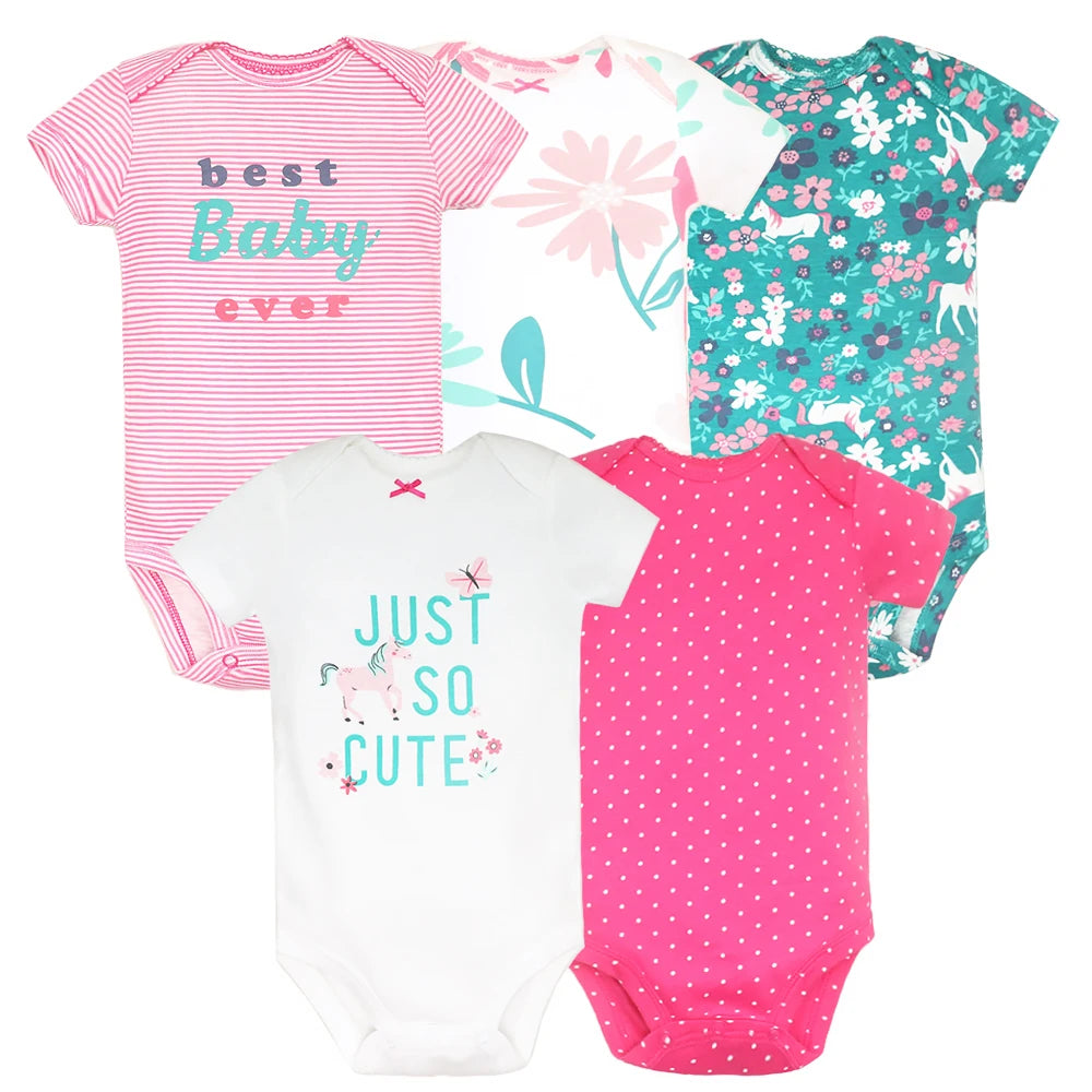 5PCS/Lot Newborn 100% Cotton Baby Boy &Girl