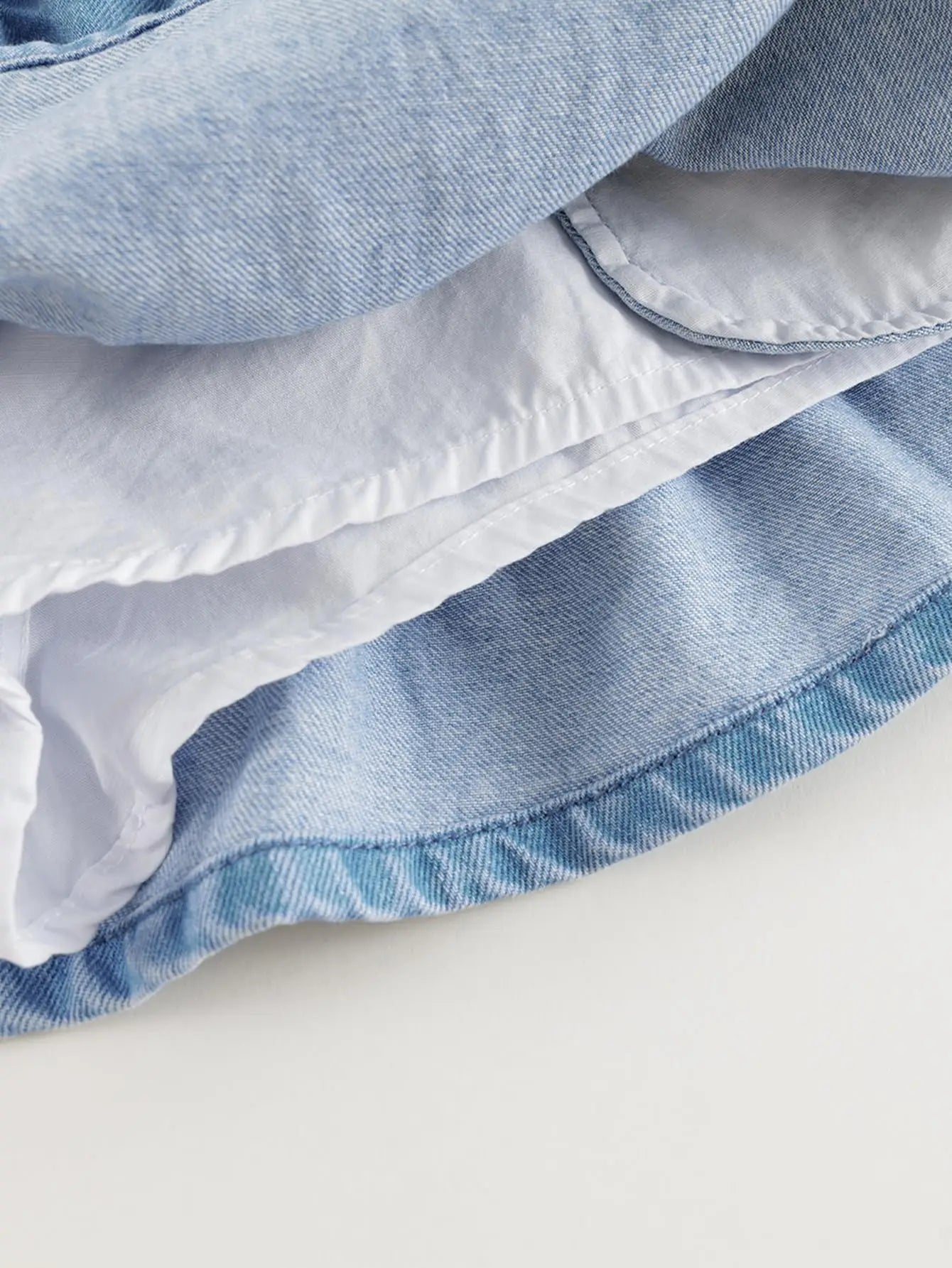 Bird_ Girls Sweet Bow Denim Skirts For Summer