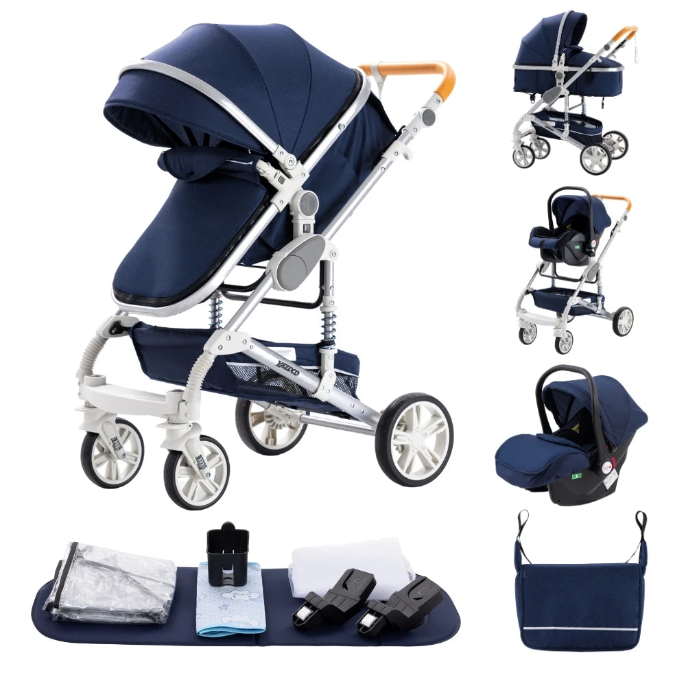 Bird _Luxurious 3 in 1 Baby Stroller Portable Travel Baby Carriage