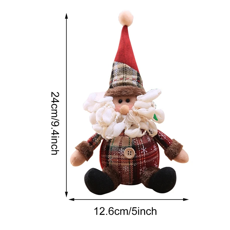 Snowman Doll Merry Christmas Decor for Home Table
