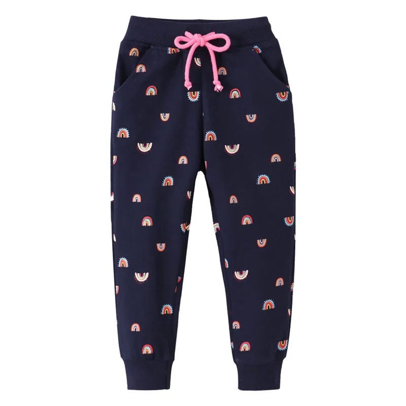 Joy_  Girls Sweatpants Rainbow Print