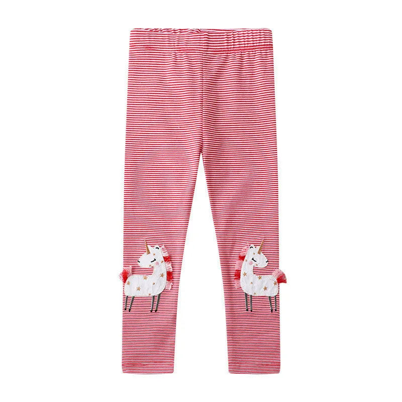 Joy_ Baby Girls Unicorn Cartoon Pencil Pants Hot Selling Pink Cotton Leggings