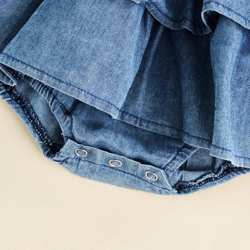 JOY_Baby Summer Clothes Girl Denim Romper