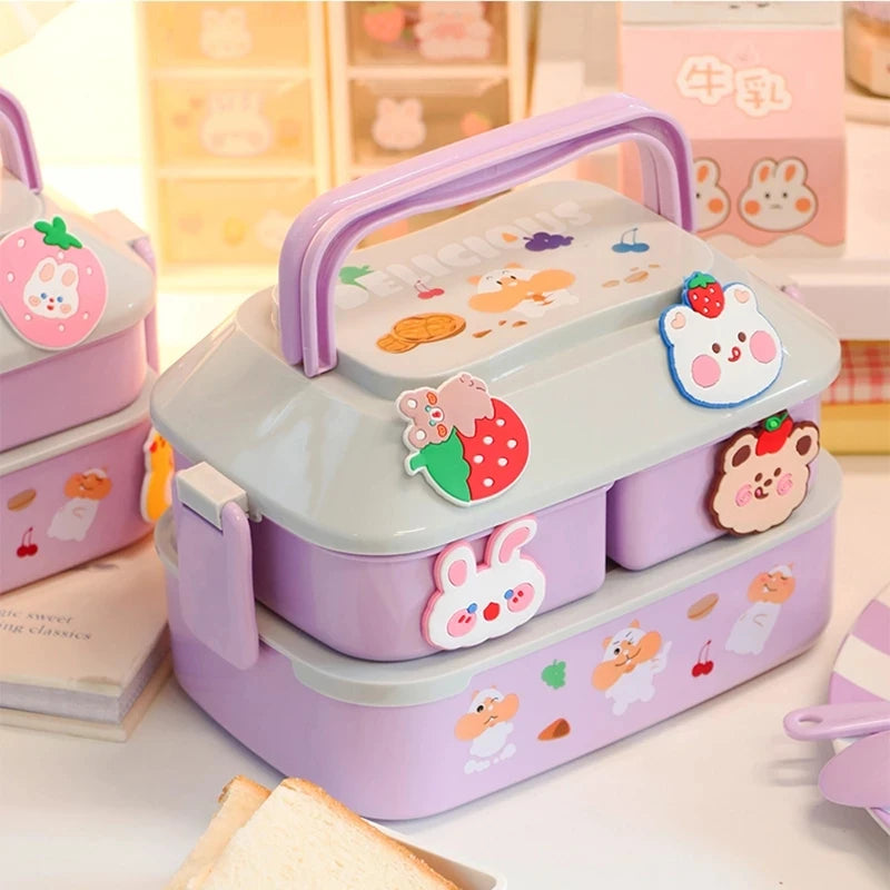 Joy_ Portable Lunch Box For Girls School Kids
