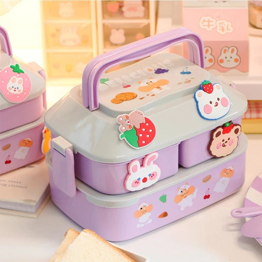 Joy_ Portable Lunch Box For Girls School Kids