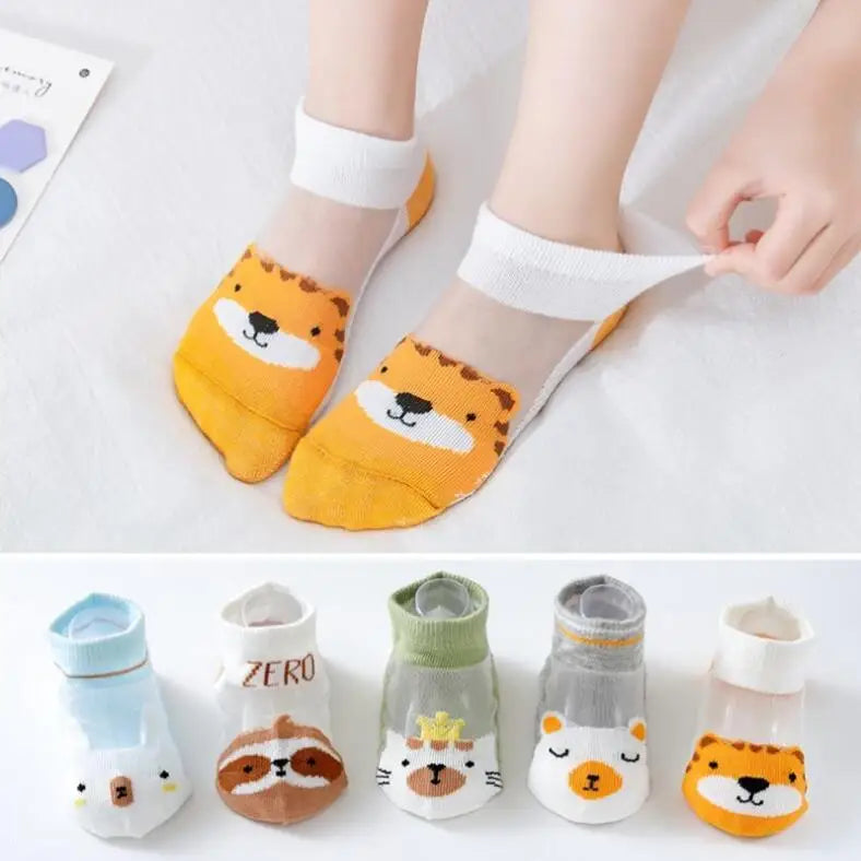 SUNNY_5 Pairs/lot Children  Mesh Socks Baby Boys &Girls