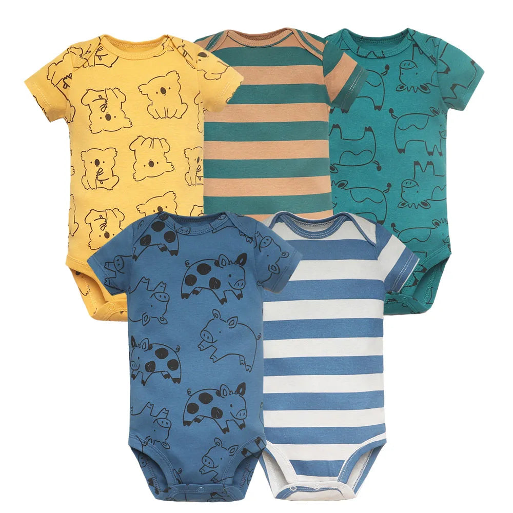 5PCS/Lot Newborn 100% Cotton Baby Boy &Girl