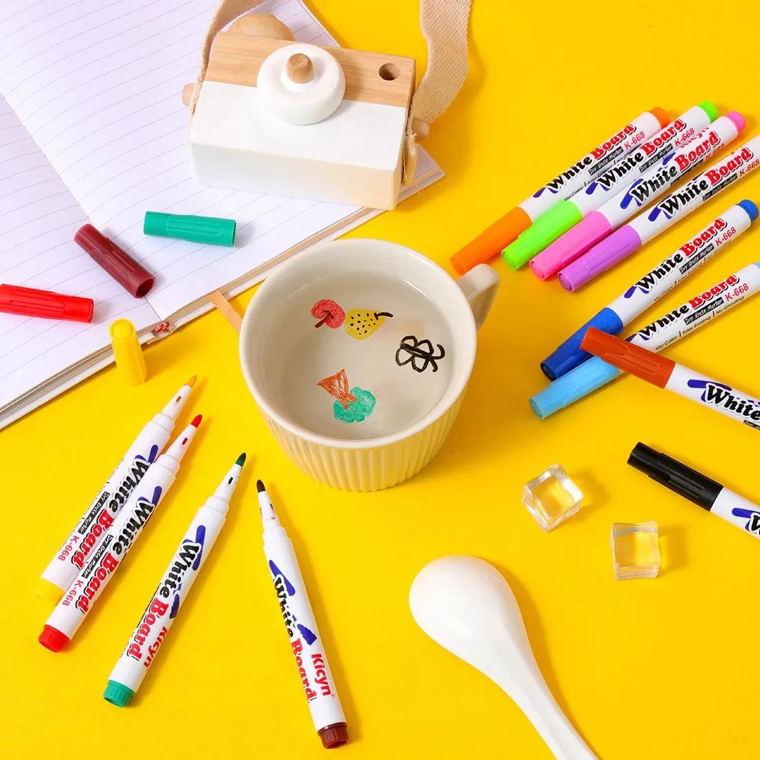 Water Floating Pen Magical Ink Pens With Spoon