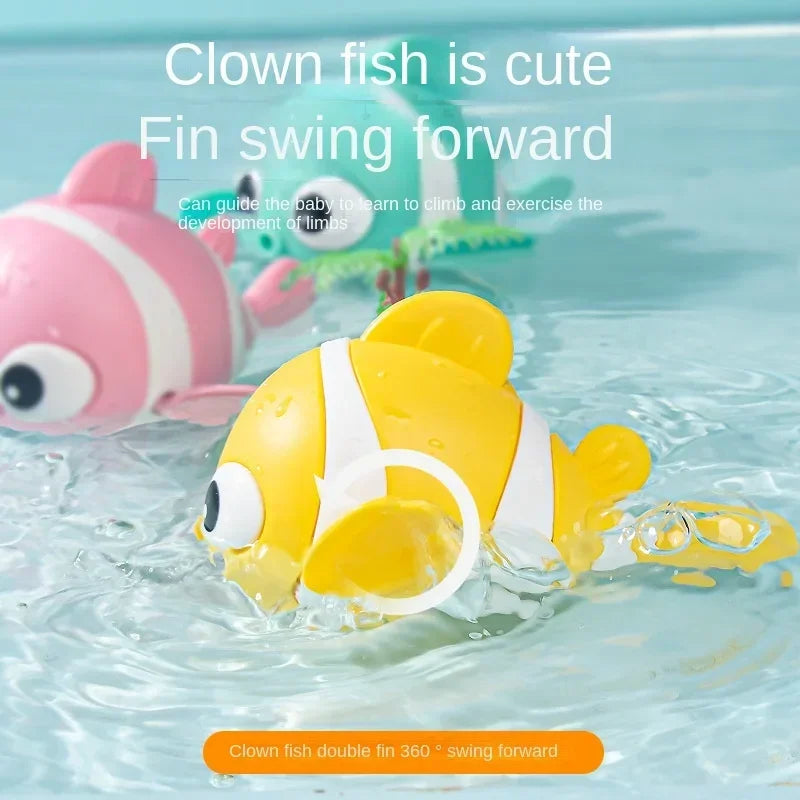 Joy _Bath Toys Cute Swimming Clown Fish Bath Toy for Toddlers