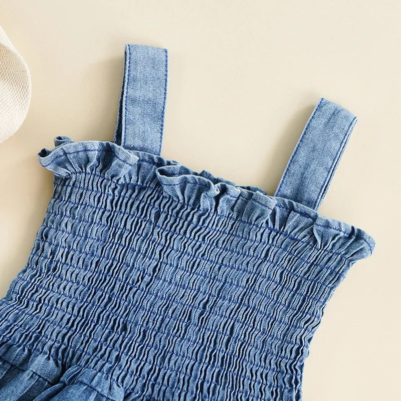 JOY_Baby Summer Clothes Girl Denim Romper