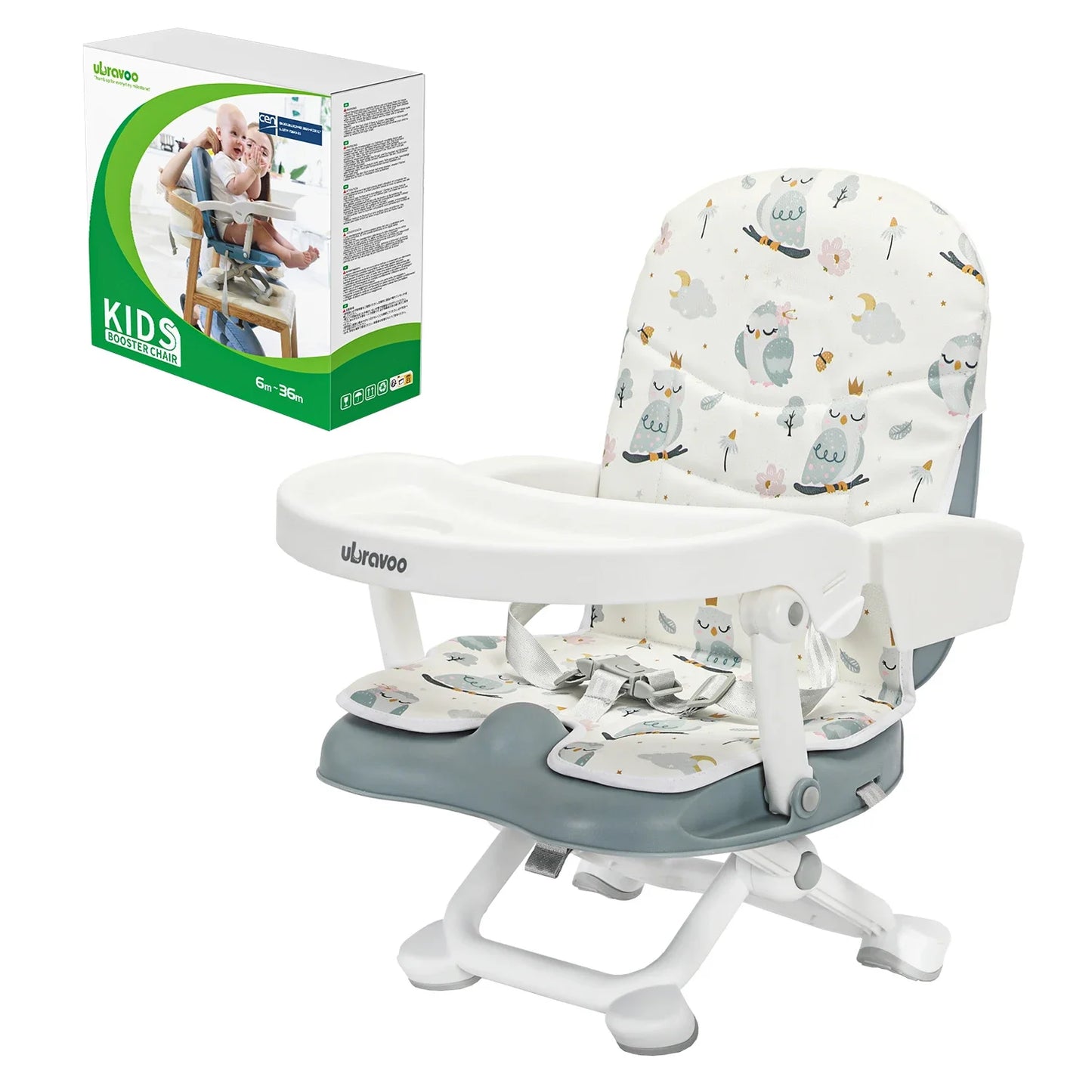 Bird _Baby Booster Seat for Dining Table with Removable Tray & Cushion