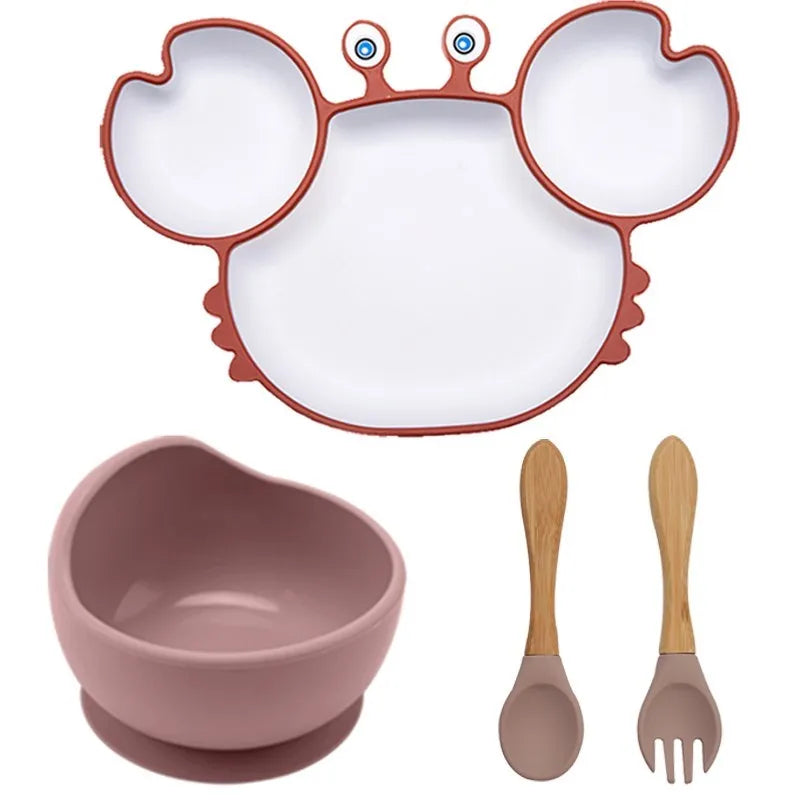 KIWII _Baby Dish Baby Bowls Plates and Spoons Set