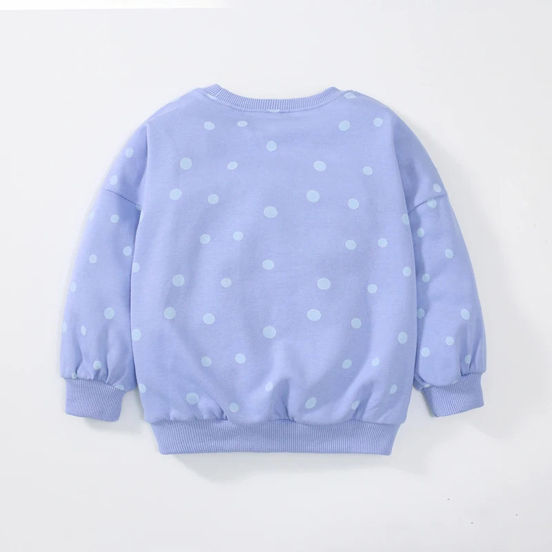 Little kid_ Baby Girls Cotton Cartoon Rainbow Snail Hoodie Sets
