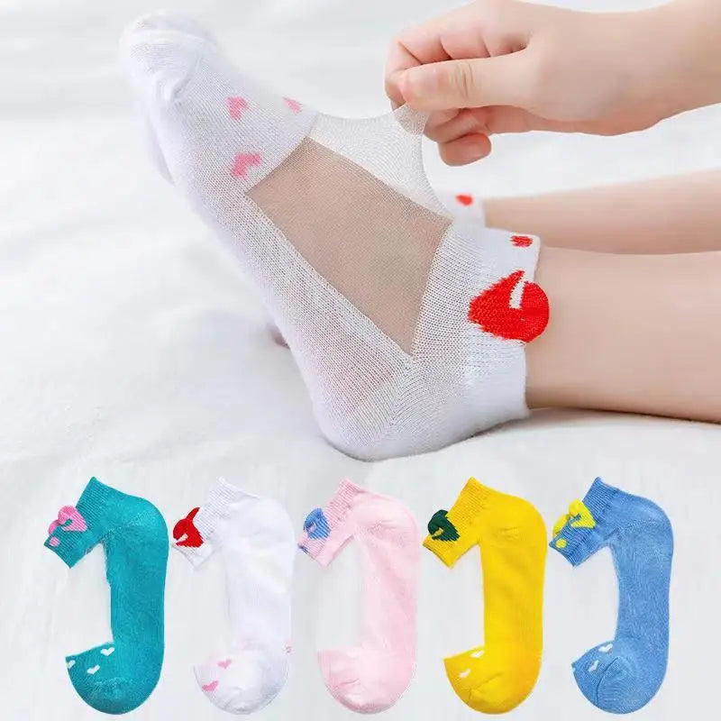 SUNNY_5 Pairs/lot Children  Mesh Socks Baby Boys &Girls