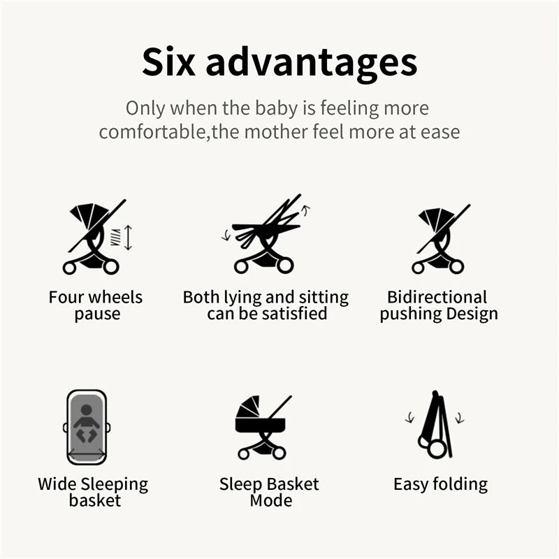 Joy _Stroller 3 in 1 Prams Baby Stroller