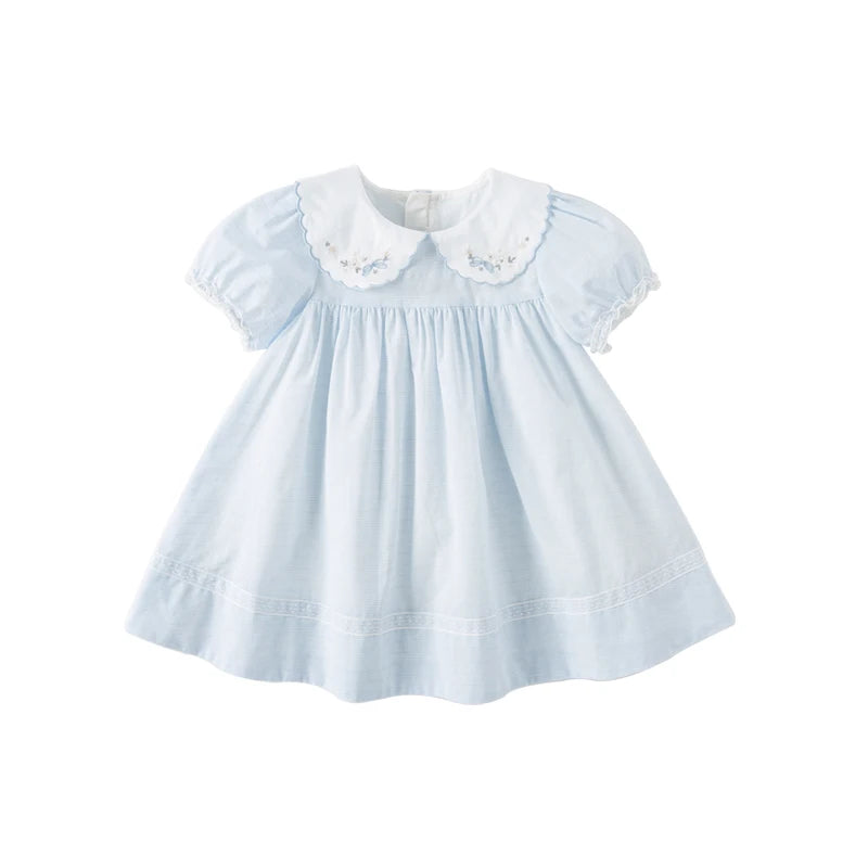 summer baby blue dress for baby girl