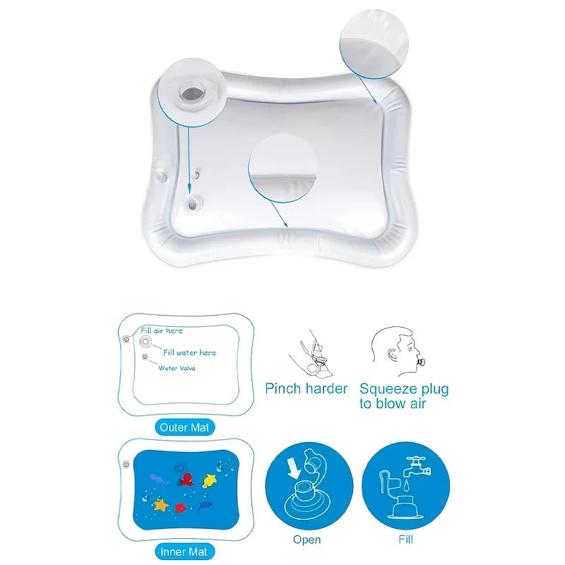 Bonito_ Inflatable Tummy Time Mat Premium Baby Water Play Mat