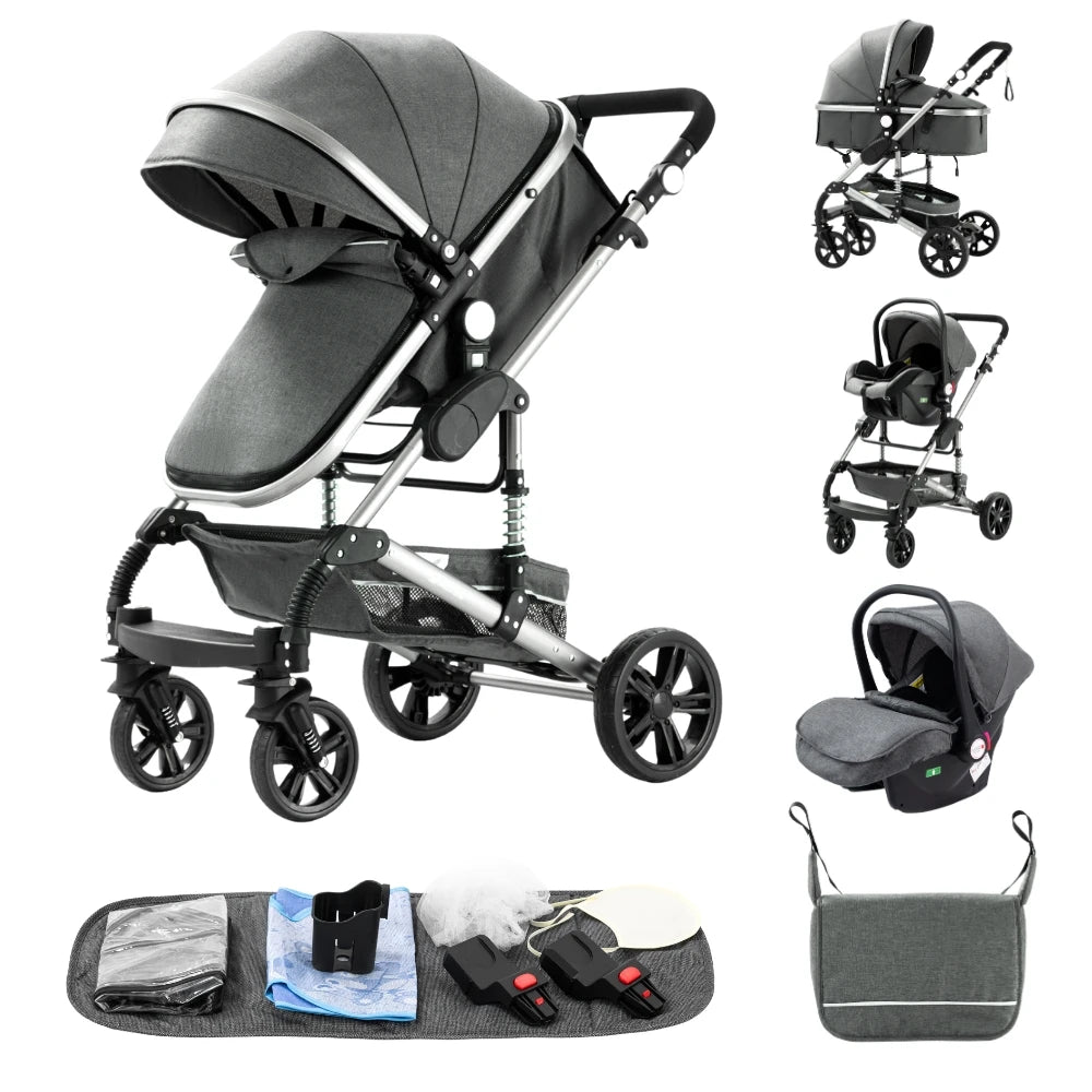Bird _Luxurious 3 in 1 Baby Stroller Portable Travel Baby Carriage