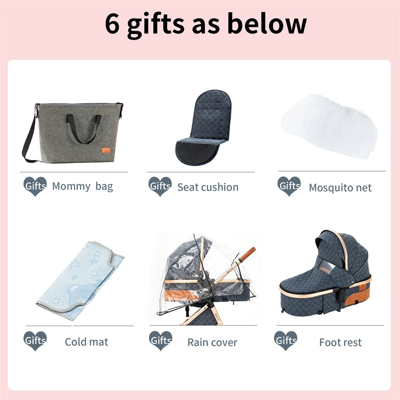 Joy _Stroller 3 in 1 Prams Baby Stroller