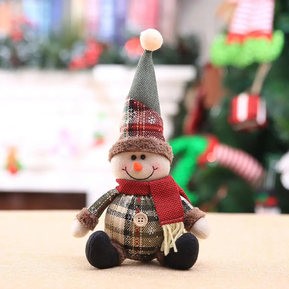 Snowman Doll Merry Christmas Decor for Home Table