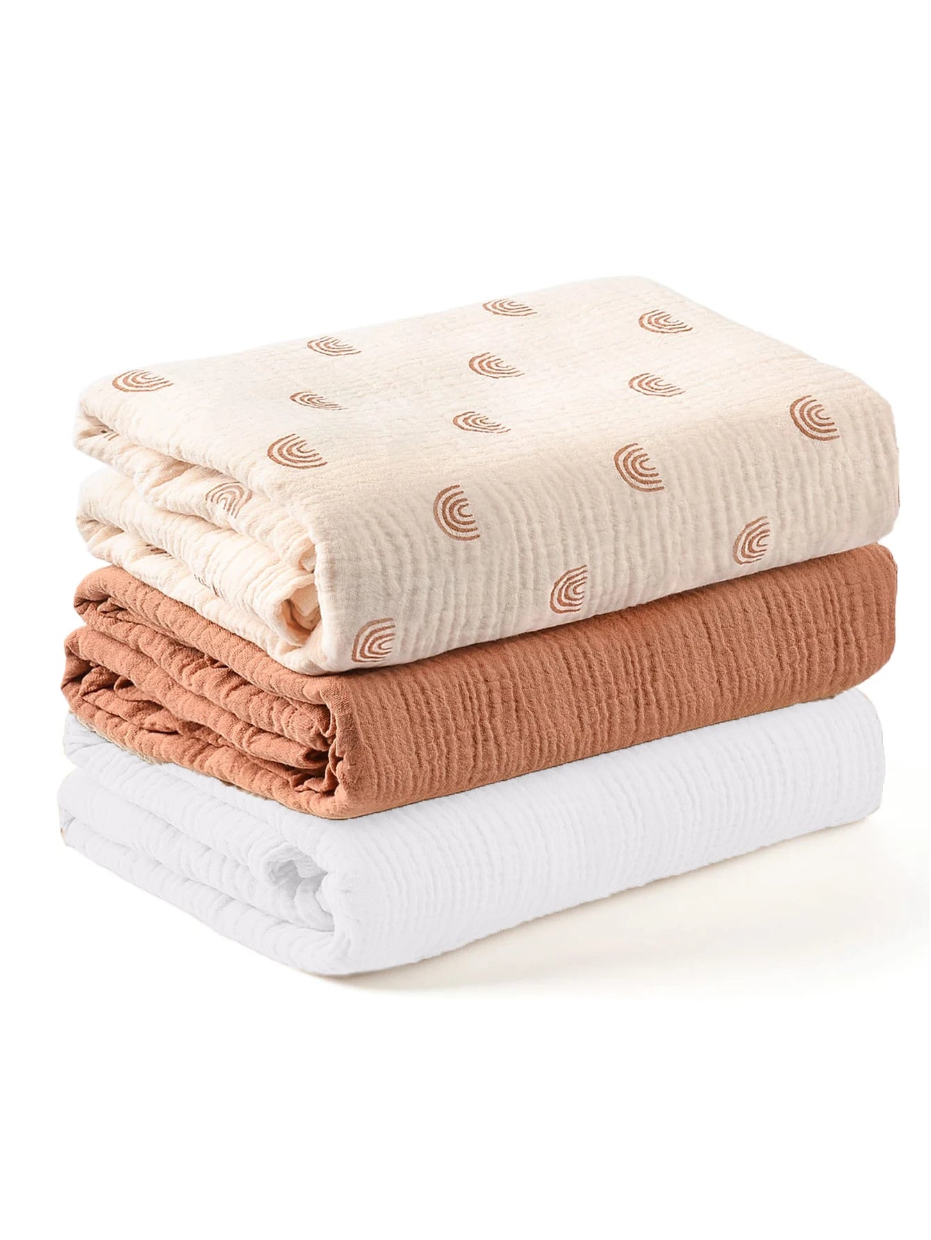 Bird_3PCS/set Soft Breathable Newborn Baby Receiving Blanket