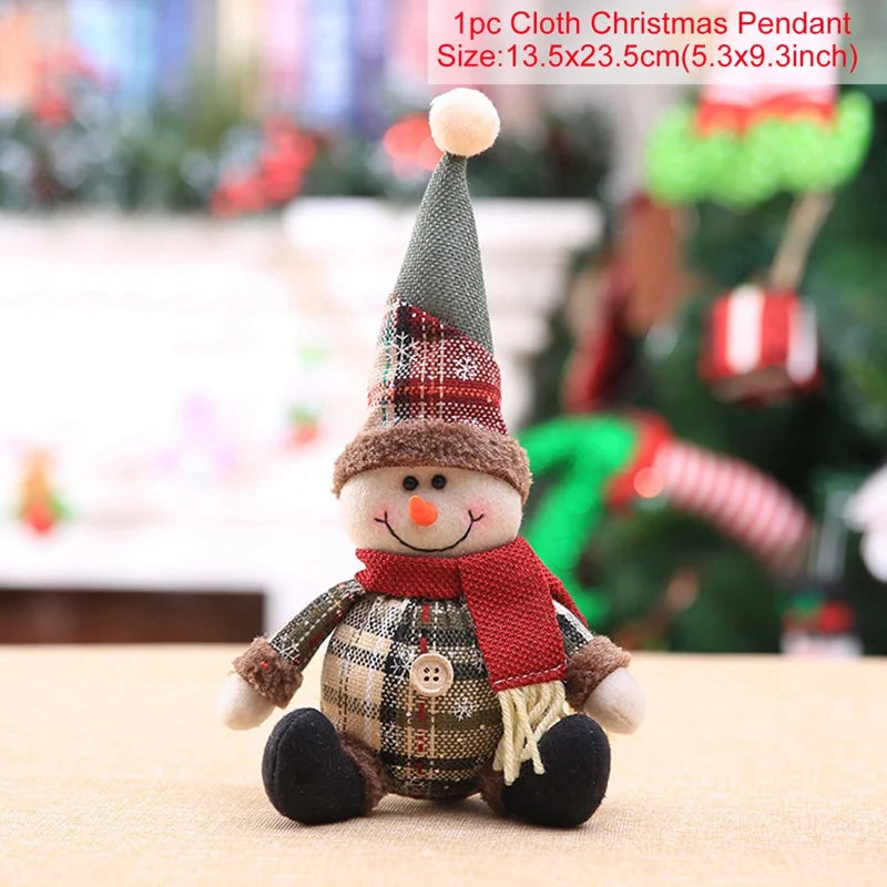 Snowman Doll Merry Christmas Decor for Home Table