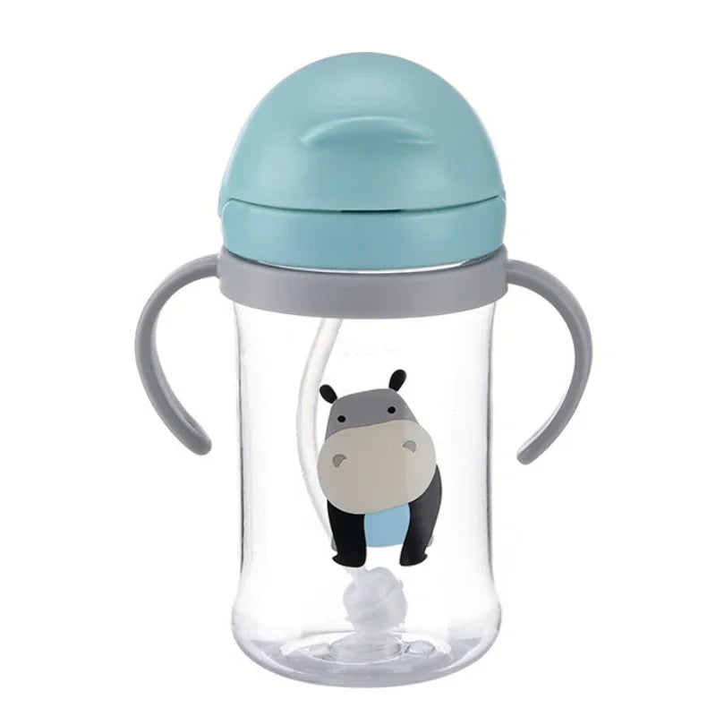 Bird_250/350ml Baby Feeding Cup with Straw Children Learn Feeding Drinking Bottle Kids Training Cup with Straw