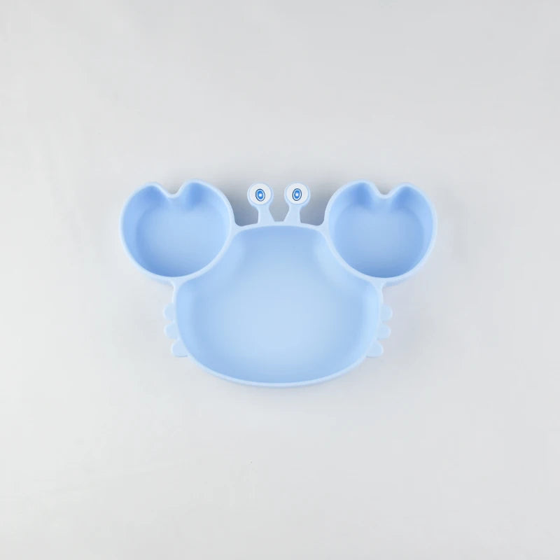 little one _Baby Safe Silicone Dining Plate Suction Cartoon Children Dishes
