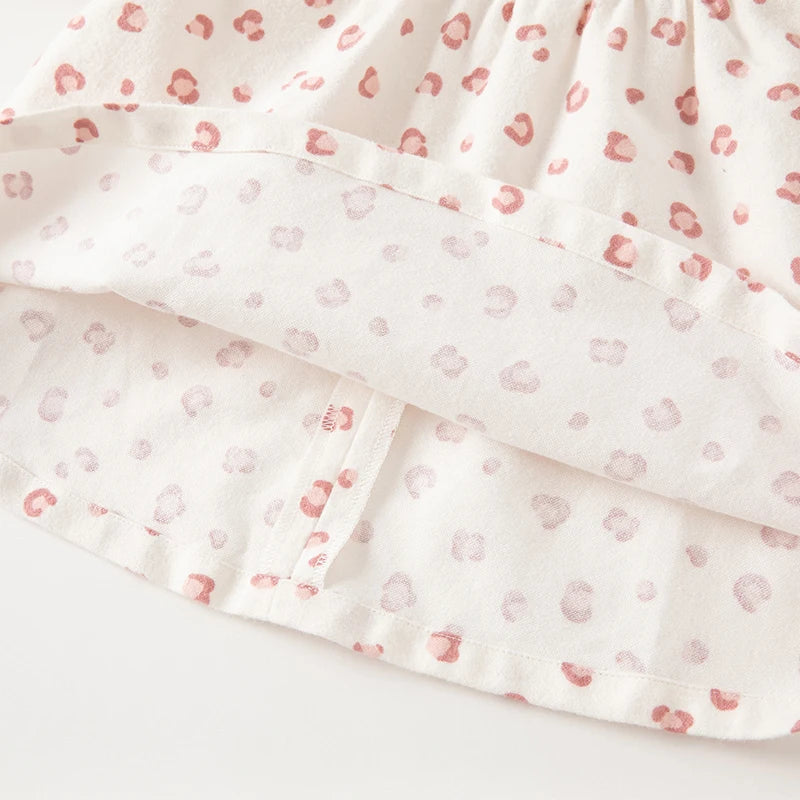 Flowry_ Pink Leopard Print Girls Blouse + Pants