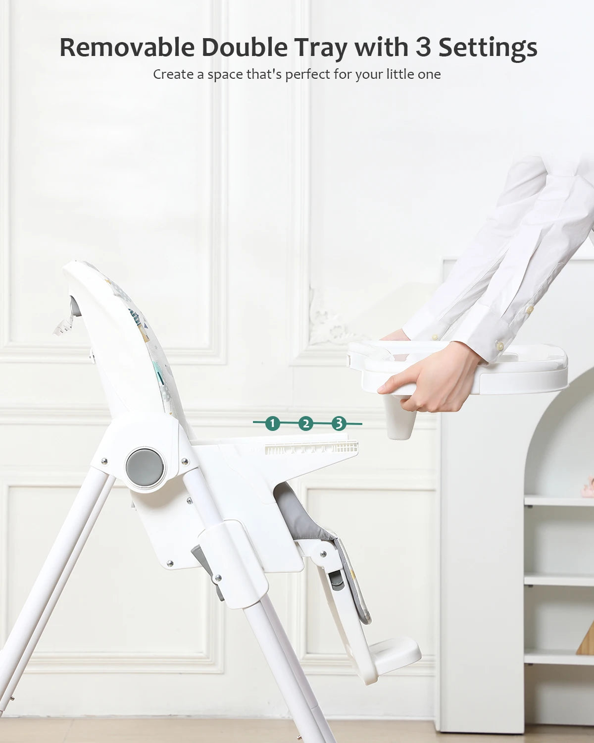 Baby joy_ Easy Clean Feeding Highchair for baby