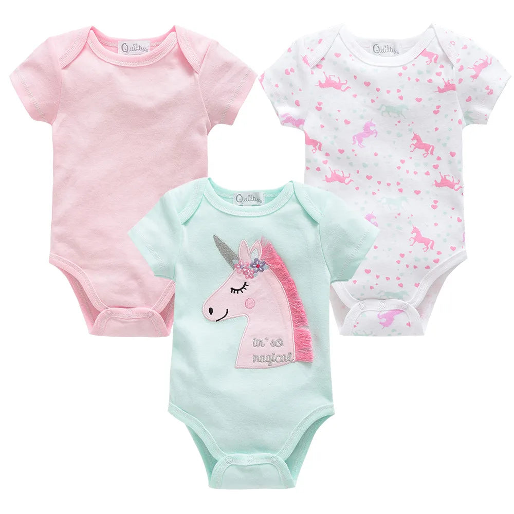 3 Pcs Baby  bodysuit
