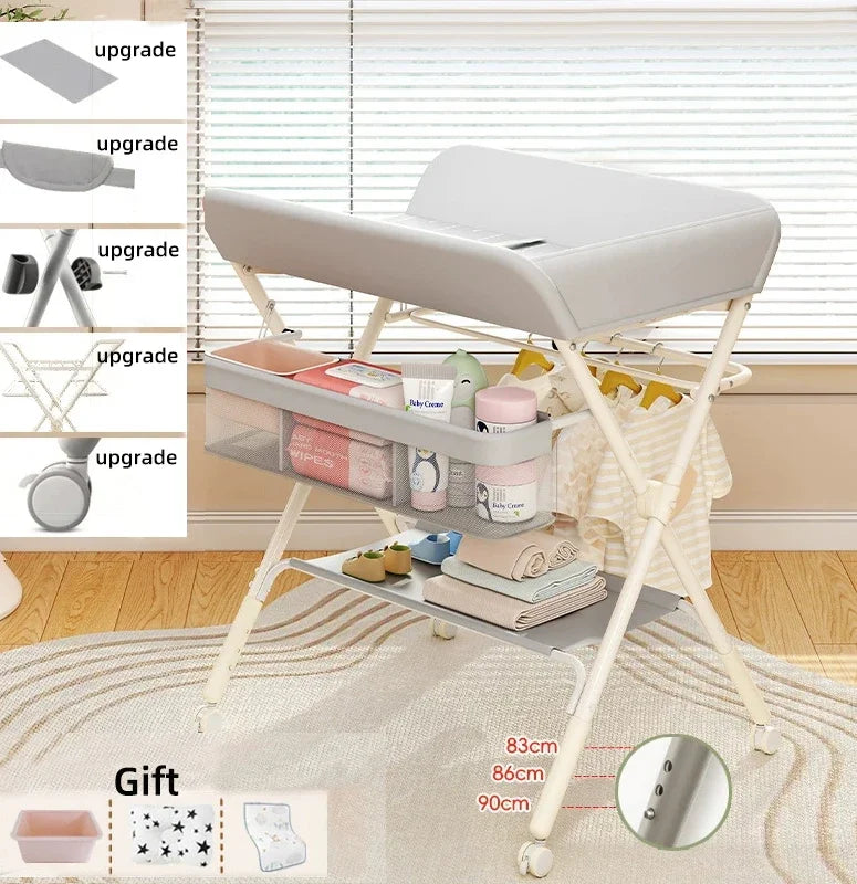 Bird _Portable Baby Changing Table for Nursery Height Adjustable Foldable Diaper Table