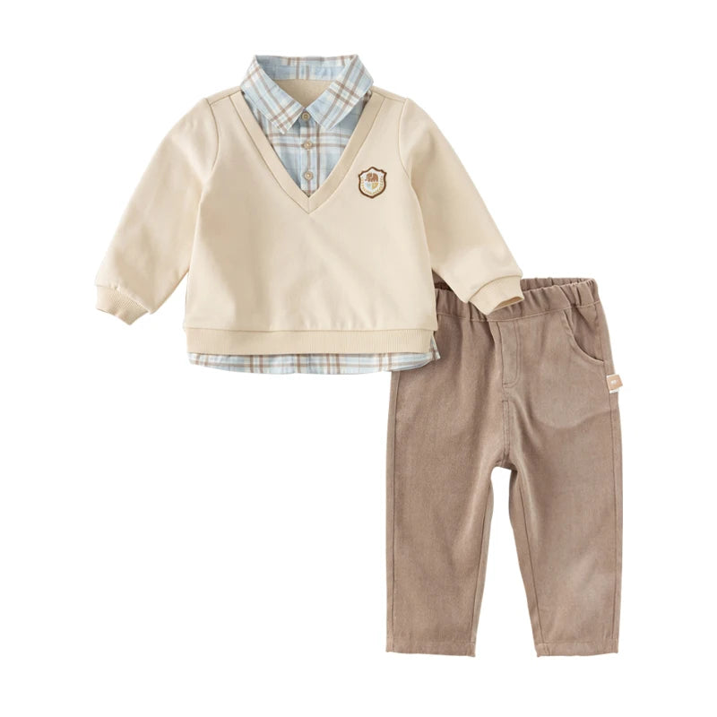 Bird_ Children Autumn Fashion Baby Boys Clothes Cotton Pullover+Pant 2Pcs/Sets