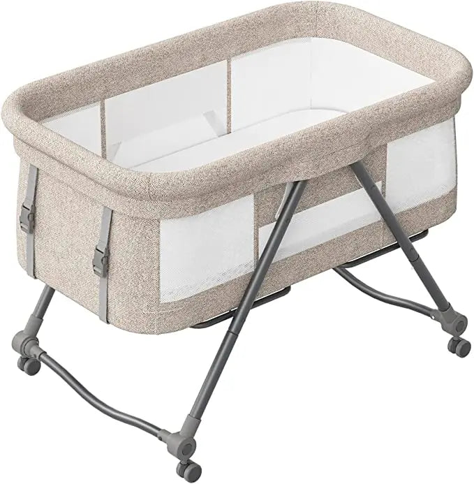 Joy_Baby Grab-and-go Travel Cot  with Mattress & Silent Wheels