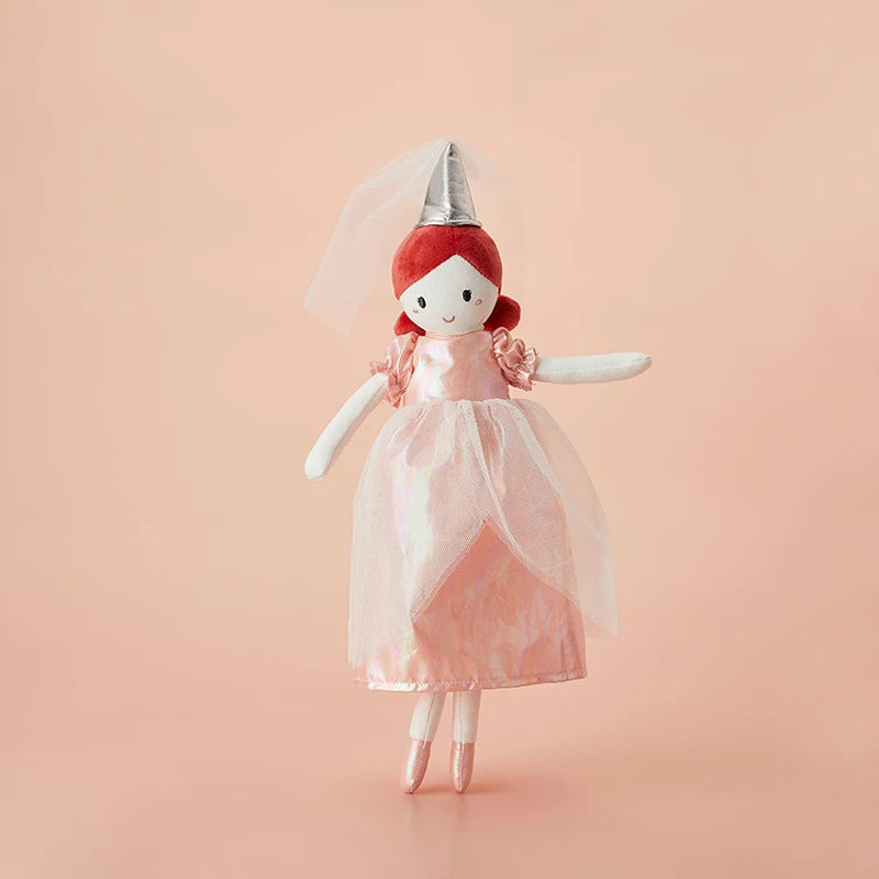Joy_35/38CM Pink Dress Girl Soft Plush Toy Crown Princess