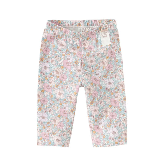 Bird_ Summer Baby Girls Seven-Point Pants Floral Breathable children Pants Soft Cotton Kid Pants DB2240575