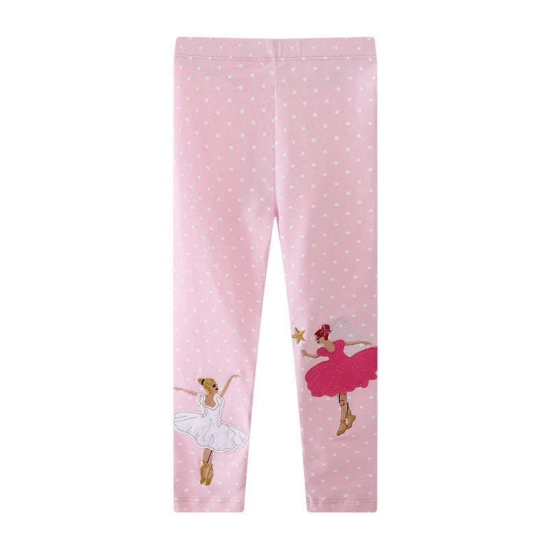 Little kid_ Baby Girls Colorful Cartoon Ballet Leggings